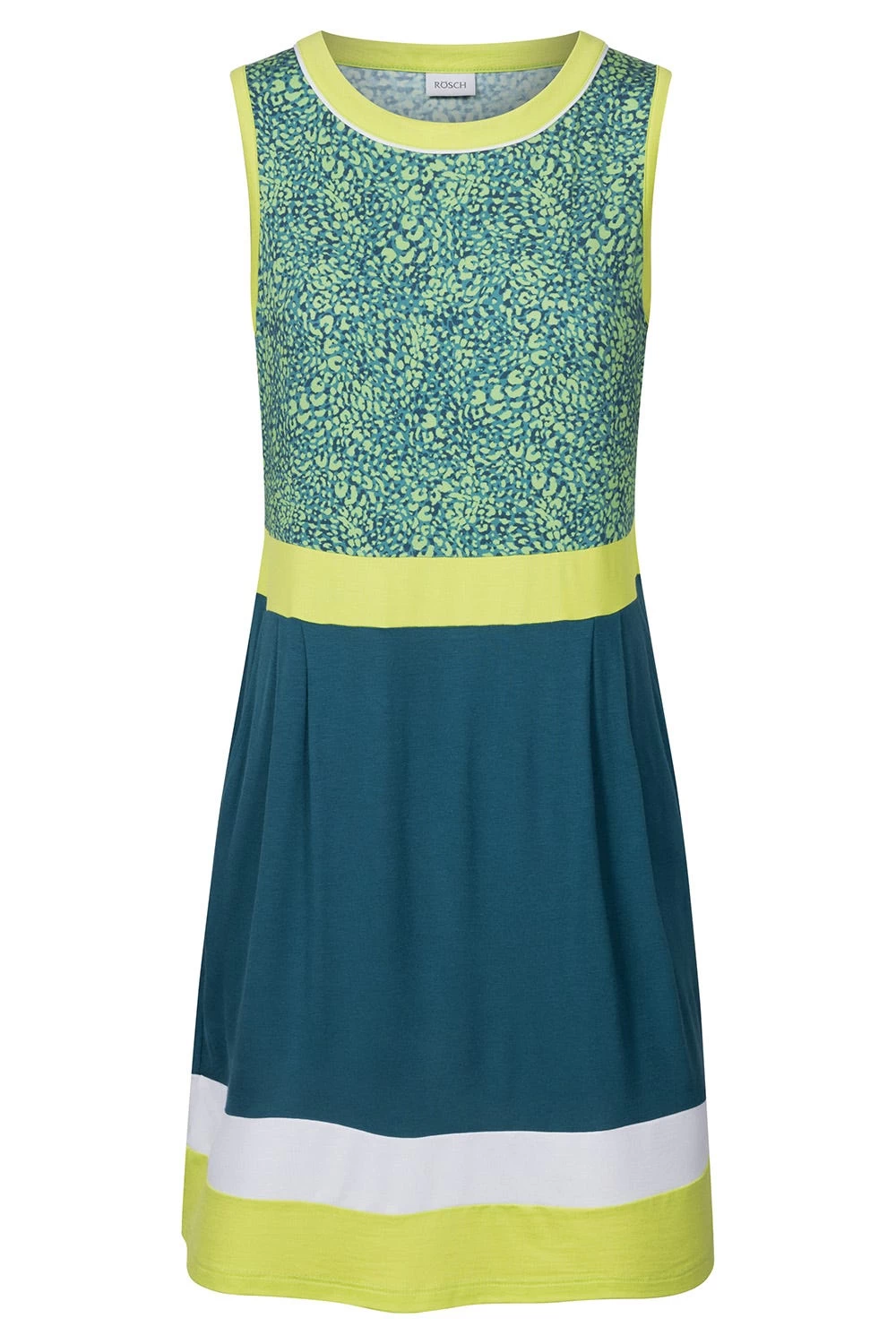 Strandkleid Im Colorblocking-Stil Leo-Druck Ärmellos Viskose/Elasthan 2 Strandkleid Im Colorblocking-Stil Leo-Druck Ärmellos Viskose/Elasthan - Image 2