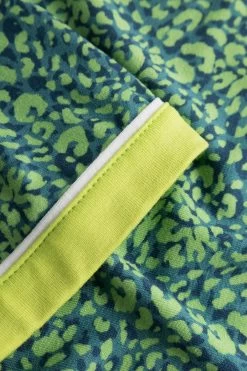 Strandkleid Im Minimal-Leo-Druck Grün A-Linie Halbarm Viskose/Elasthan -Pyjamas Für Zuhause 1235611 16358 10