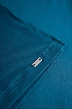 Strandkleid Mit Paspeln Am Ausschnitt Petrol 3/4-Arm Viskose/Elasthan -Pyjamas Für Zuhause 1235615 10011 4