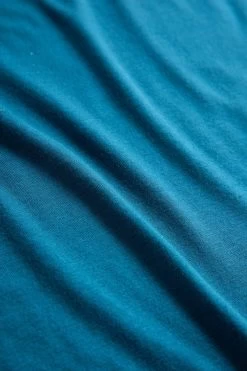 Strandkleid Mit Paspeln Am Ausschnitt Petrol 3/4-Arm Viskose/Elasthan -Pyjamas Für Zuhause 1235615 10011 5