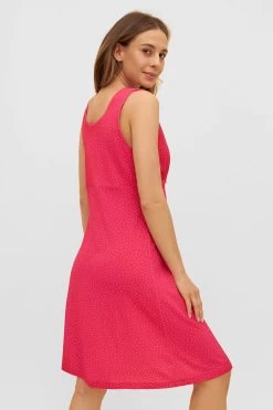 Strandkleid Mit Wickeloptik Tupfen-Druck Pink Viskose/Elasthan -Pyjamas Für Zuhause 1235642 16548 2