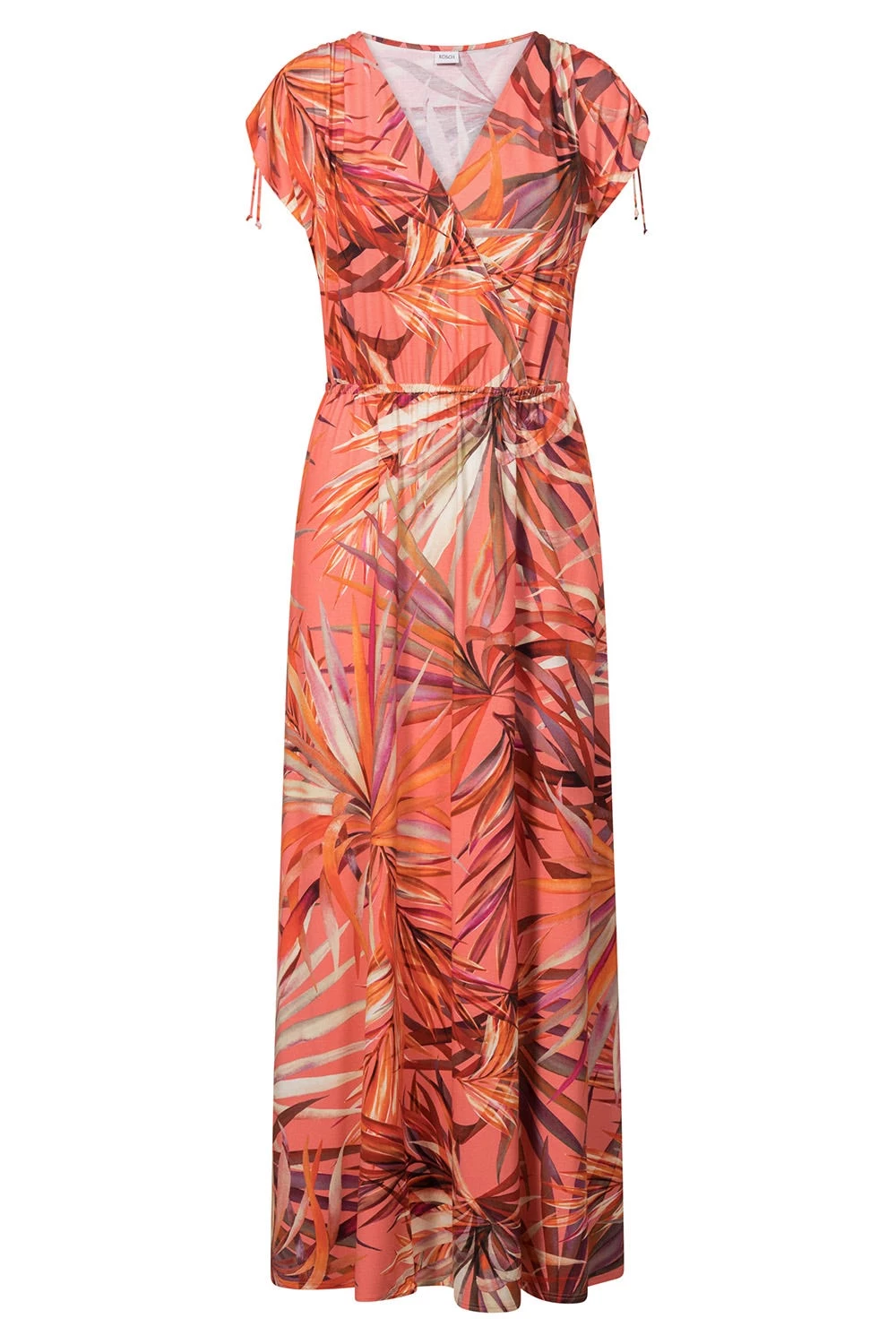 Strandkleid Im Blätter-Druck Wickeloptik Maxi Viskose/Elasthan 2 Strandkleid Im Blätter-Druck Wickeloptik Maxi Viskose/Elasthan - Image 2