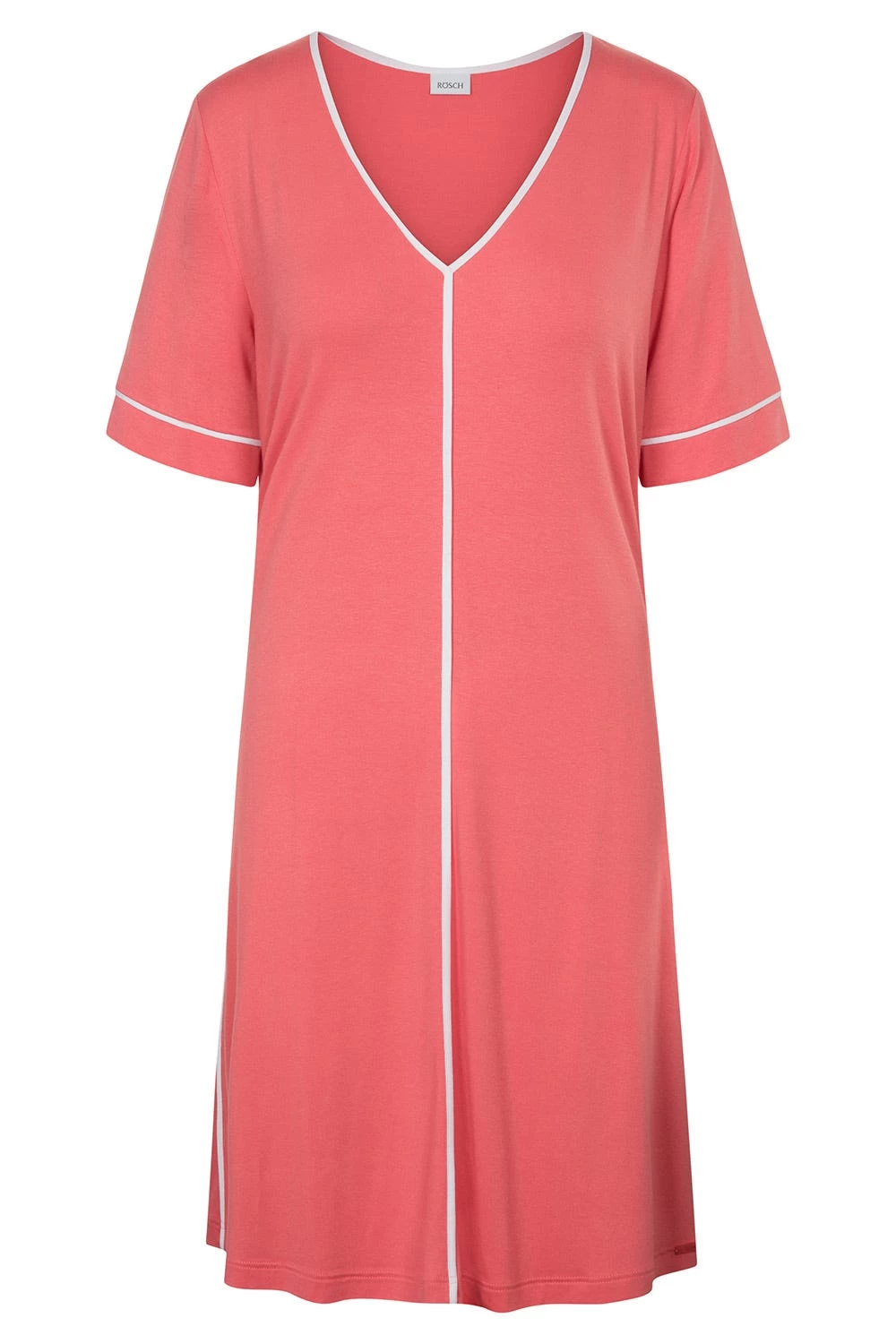 Strandkleid Im Tennis-Design Sportlich V-Ausschnitt Paspeln Viskose/Elasthan 2 Strandkleid Im Tennis-Design Sportlich V-Ausschnitt Paspeln Viskose/Elasthan - Image 2