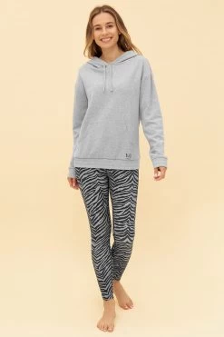 Y.U Yoga Sweatshirt In Grau Hoodie Loungewear Mix & Match Baumwolle/recycled Polyamid -Pyjamas Für Zuhause 1667210 12365 3