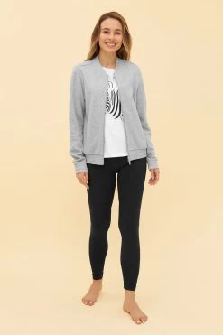 Y.U Yoga Sweatjacke In Grau Loungewear Mix & Match Baumwolle/recycled Polyamid -Pyjamas Für Zuhause 1667211 12365 3