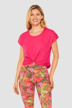 Y.U Yoga Shirt Mit Knoten Loungewear Sport Mix & Match Baumwolle/ Elasthan