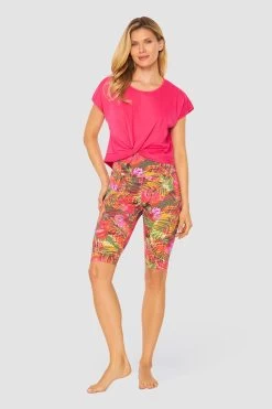 Y.U Yoga Shirt Mit Knoten Loungewear Sport Mix & Match Baumwolle/ Elasthan -Pyjamas Für Zuhause 1667216 16529 3