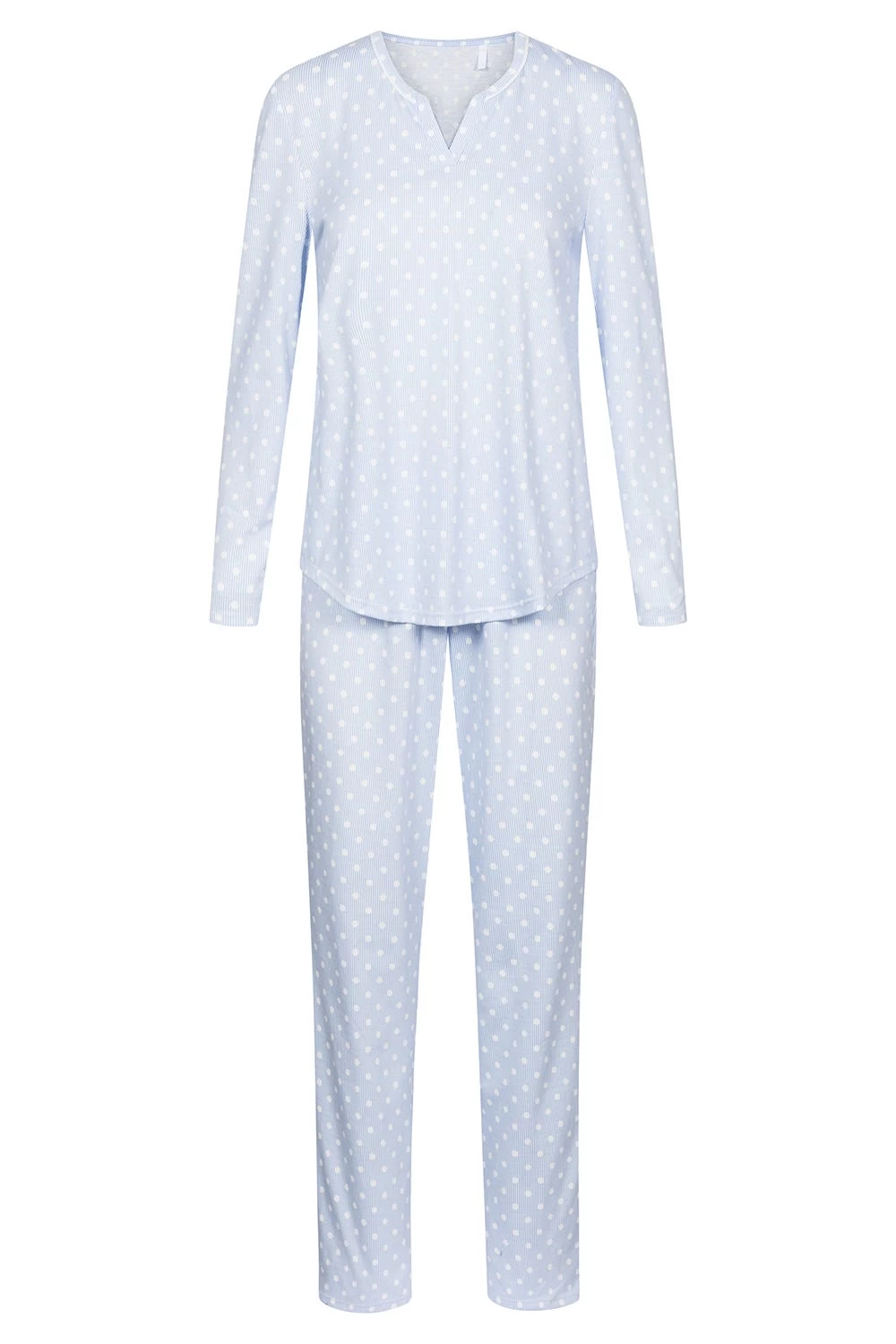 Pyjama Lang Im Mustermix Punkte Streifen Nadelzug Verspielt 100% Baumwolle 6 Pyjama Lang Im Mustermix Punkte Streifen Nadelzug Verspielt 100% Baumwolle - Image 6