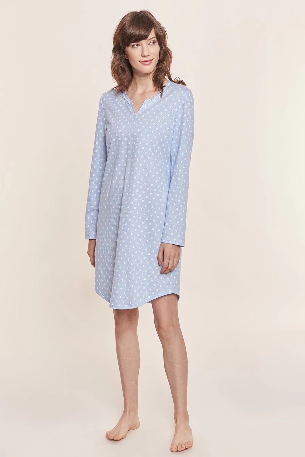 Bigshirt Lang Im Mustermix Punkte Streifen Nadelzug Verspielt 100% Baumwolle 1 Bigshirt Lang Im Mustermix Punkte Streifen Nadelzug Verspielt 100% Baumwolle