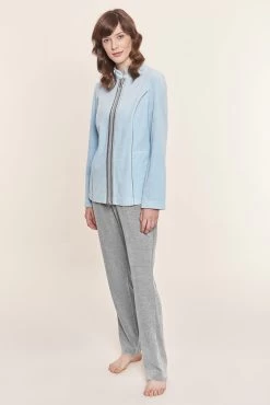 Nicki-Hausanzug Lang Figurschmeichler Reißverschluss Baumwolle/Polyester