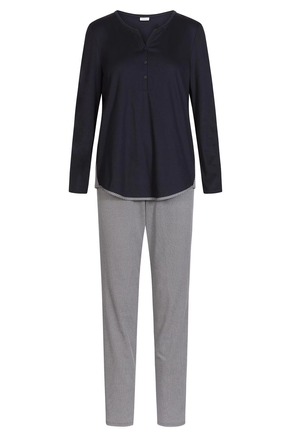 Pyjama Mit Punktedruck Dezent Pastellfarben 100% Baumwolle 2 Pyjama Mit Punktedruck Dezent Pastellfarben 100% Baumwolle - Image 2