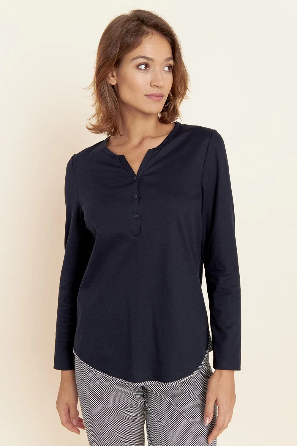 Pyjama Mit Punktedruck Dezent Pastellfarben 100% Baumwolle 4 Pyjama Mit Punktedruck Dezent Pastellfarben 100% Baumwolle - Image 4