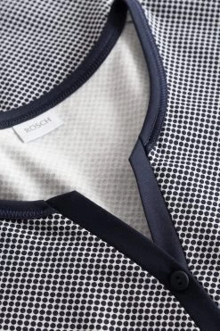 Nachthemd Kurzarm Im Punktedruck Dezent Pastellfarben 100% Baumwolle -Pyjamas Für Zuhause 1884193 10063 4