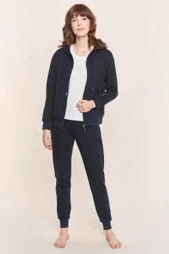 Sweatjacke Mit Logodetail Navyblau Hoodie Lässig Baumwolle/Elasthan 8 Sweatjacke Mit Logodetail Navyblau Hoodie Lässig Baumwolle/Elasthan -Pyjamas Für Zuhause 1884200 10063 1 32