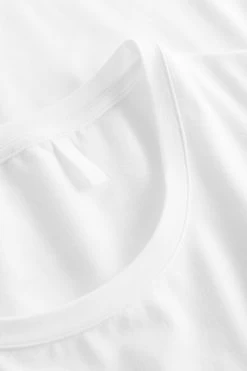 Basic T-Shirt Mit Logodruck Weiß Klassisch Baumwolle/Elasthan -Pyjamas Für Zuhause 1884202 11710 1 40