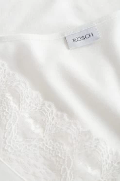 Nachthemd Mit Eleganten Spitzen-Details Einfarbig Romantisch Verspielt Baumwolle/Modal -Pyjamas Für Zuhause 1884211 10048 4