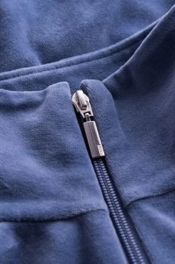 Hausanzug Aus Nicki Blouson-Style Sportive Streifen Stickbündchen Baumwolle/Polyester -Pyjamas Für Zuhause 1884218 11436 4