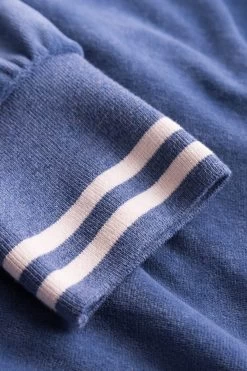 Hausanzug Aus Nicki Blouson-Style Sportive Streifen Stickbündchen Baumwolle/Polyester -Pyjamas Für Zuhause 1884218 11436 5