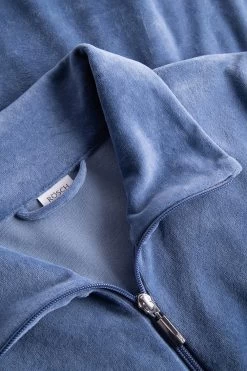 Morgenmantel Aus Nicki Blouson-Style Sportive Streifen Stickbündchen Baumwolle/Polyester -Pyjamas Für Zuhause 1884219 11436 4