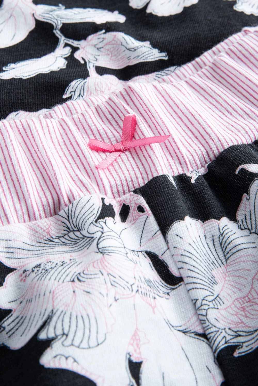 Pyjama Mit Blütendruck 3/4-Ärmel 100% Baumwolle 7 Pyjama Mit Blütendruck 3/4-Ärmel 100% Baumwolle - Image 7