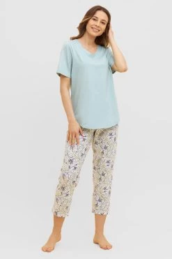 Basic 7/8-Pyjamahose Im Floralen Ornament-Print Mix & Match 1884809 10 Basic 7/8-Pyjamahose Im Floralen Ornament-Print Mix & Match 1884809 -Pyjamas Für Zuhause 1884809 16824 3