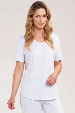 T-Shirt Mit Dezenter Spitzenborte